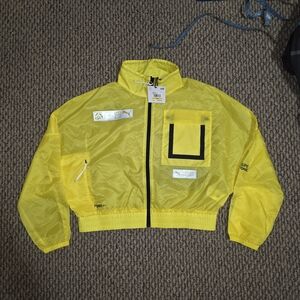 PUMA Womens Vibrant Yellow Windbreaker